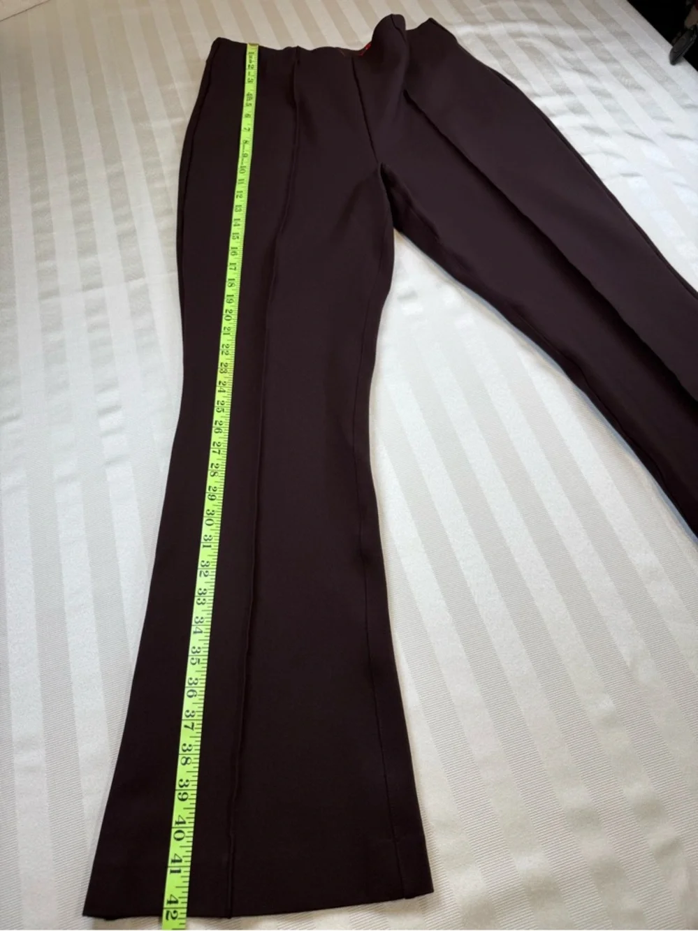SPANX Micro Pont’e Flare Pants Size XL Deep Burgundy Boot Cut #20792R - Picture 10 of 14